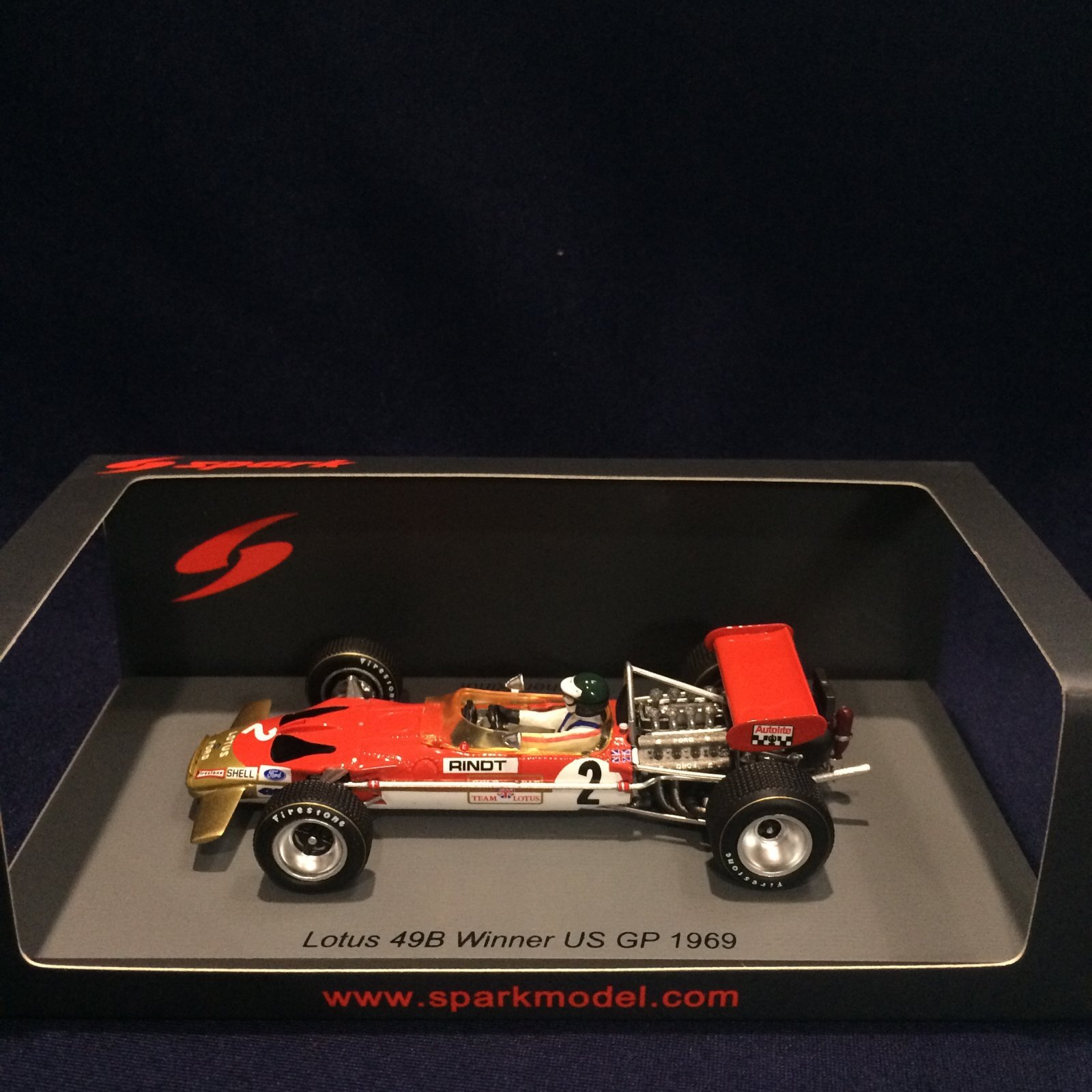 画像1: 新品正規荷品●SPARK1/43 LOTUS 49B WINNER US GP 1969 (J.リント) #2