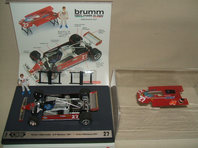 画像1: 新品正規入荷品●brumm1/43 FERRARI 126CK MONACO GP 1981 #27 (スタンディングフィギア） G.ビルヌーブ 500台限定生産品