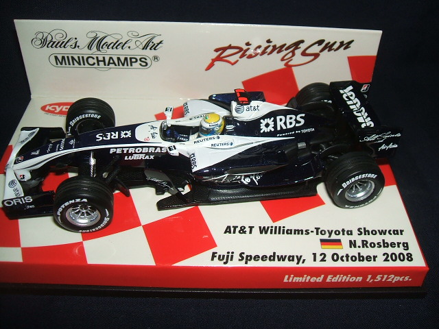 画像1: セカンドハンド品●PMA1/43 「RISING SUN」AT&T WILLIAMS-TOYOTA SHOWCAR 2008（N.ロズベルグ）