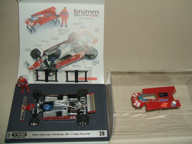 画像1: 新品正規入荷品●brumm1/43 FERRARI 126CK MONACO GP 1981 #28 (スタンディングフィギア） D.ピローニ　 500台限定生産品